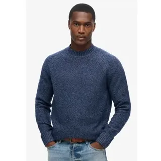 Superdry für Herren. M6110634A Dicker Raglan-Pullover in Marineblau (XL), Lässig, Polyester