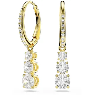 Swarovski Stilla Attract Kreolen, Rundschliff, Weiß, Goldlegierungsschicht | OS