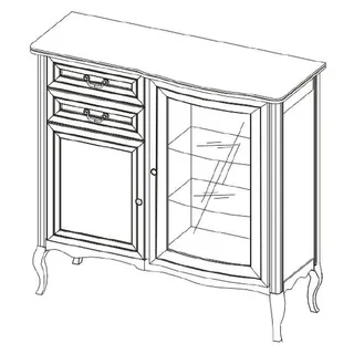 Echtholz Kommode Schrank Schränke Klassische Bar Vintage Rustikale Bar - PR - KB - Braun