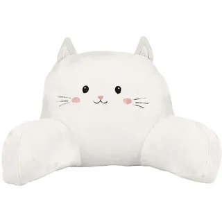 THE CONCEPT FACTORY, TX0331, Ergonomisches Kawaii-Lesekissen in Creme, Bezauberndes Design, optimaler Komfort für Entspannung und Freizeit, Größe 60 x 35 cm, Farbe Creme