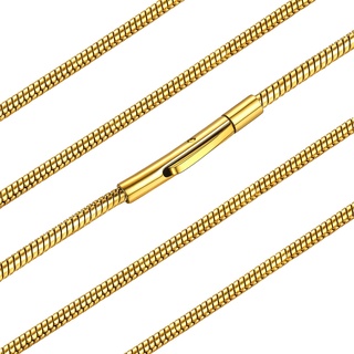 FaithHeart 60cm lang Damen Herren Schlangenkette Gold Fashion Partnerkette Freundschaftskette für Paar Pärchen