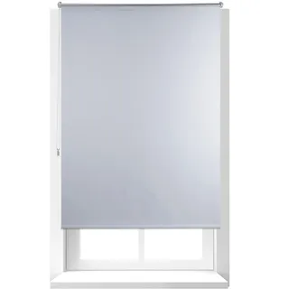 Relaxdays Thermo Verdunklungsrollo 110 x 160 cm weiß/silber