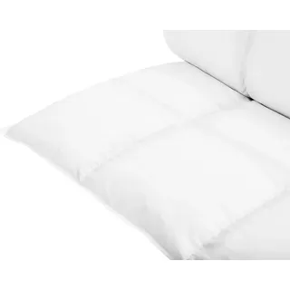 BELIANI Bettdecke Weiß Japara Baumwolle Entendaunen 135 x 200 cm Extra Warm geräuscharm luftdurchlässig leicht Winter Schlafzimmer - Weiß