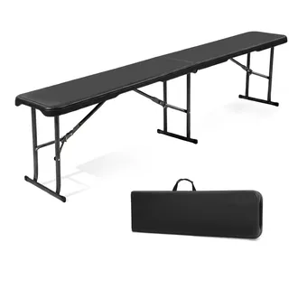 Sekey Kunststoff Klappbank 183 x 28 x 43 cm Schwarz