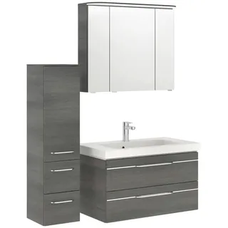 Pelipal Badezimmer , Graphitfarben , Holzwerkstoff , 8 Fächer , 2 Schublade(n),insgesamt: 4 Schublade(n) Schubladen , 122 cm , Made in Germany , hängend, Typenvielfalt , Badezimmer, Badmöbelsets & Badmöbelserien, Badmöbel-Sets