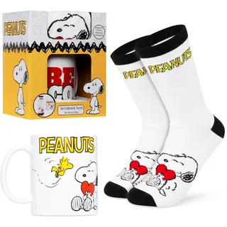 Peanuts Snoopy Tasse und Socken Geschenk Set - Geschenke für Frauen