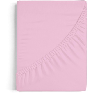 Burrito Blanco Spannbettlaken, einfarbig, A7, für Kinderbett, 60 x 120 cm, Baumwolle und Polyester, Rosa