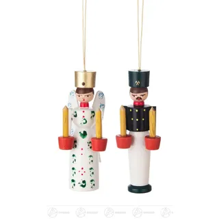 Baumschmuck Behang Engel und Bergmann BxHxT 2 cmx6,5 cmx2,5 cm NEU Erzgebirge