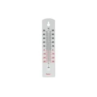 Metaltex Innen- und Aussenthermometer, Prismaglas, Wandthermometer ideal für den Einsatz im Garten oder Gewächshaus, Material: Kunststoff, weiß