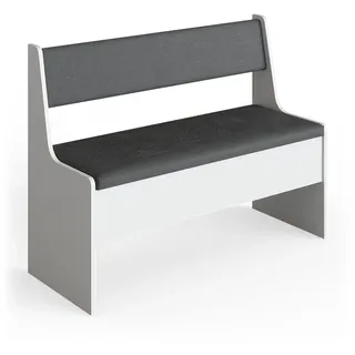 Vicco Esszimmer-Bank Roman Weiß 41.5 x 106.6 cm , Holzwerkstoff , Rechteckig , 41.5x80x106.6 cm , Esszimmer, Bänke, Sitzbänke