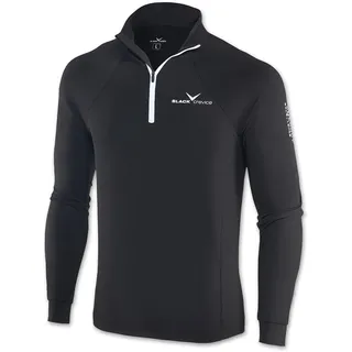 Black Crevice Herren Skirolli Zipper Shirt, schwarz/weiß, XXXL