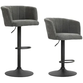 Homcom Barhocker 53 x 59 x 89-110 cm Dunkelgrau