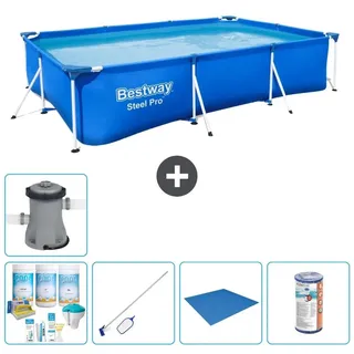 Bestway Steel Pro Rechteckig - 300x201x66 cm - 6-teilig S22080 - Blau