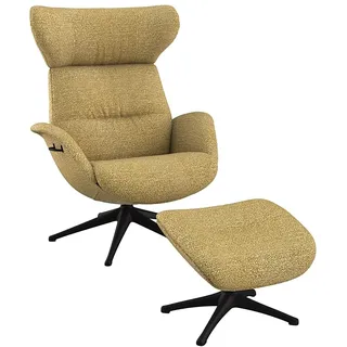 flexlux Relaxsessel More Polyester 90 x 107 x 89 cm Gelb mit Kopfteil