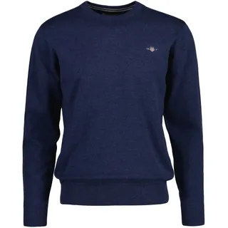 GANT »CLASSIC COTTON C-Neck Pullover, Dark Jeansblue melange), M,