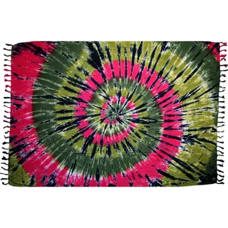 Wogeka Sarong – Blickdichtes luftiges Strandtuch in Grün Pink für Damen & Herren als Pareo Wickelrock Cover Up Strandkleid Wrap für den Strand 30