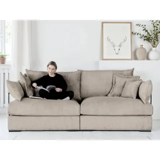 Home Affaire Big-Sofa Polyester 4-Sitzer Taupe