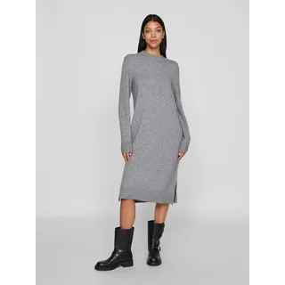 Vila Strickkleid »VIRIL CREW NECK L/S MIDI DRESS - NOOS«, grau