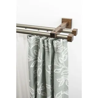 GARESA Gardinenschiene Cubus 2-läufig Ø 0 mm 150 cm Braun