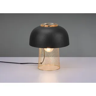 LED Tischlampe Nachttischlampe, Pilzlampe für die Fensterbank, Schwarz Gold