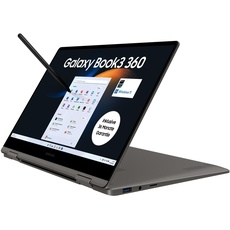 Samsung Galaxy Book3 360 2-in-1 Laptop und Tablet, schwenkbares 13"-Touch-Display, TOUCHSCREEN, AMOLED Intel Core i5-1340P, 8 GB RAM, Windows 11, QWERTZ-Tastatur, Graphite, 3 Jahre Herstellergarantie