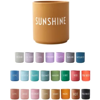 Design Letters Lieblingsbecher Senf SUNSHINE Tasse | Kaffeebecher Porzellan | Dekorativ Kaffeetassen | Personalisierte Geschenke für Freundin, Hochzeitsgeschenk | Tasse Mit Spruch | Teetasse 250 Ml