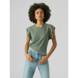 Vero Moda Vmtassa Sl Frill Top Noos Grün L