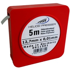 Helios Preisser Fühlerlehrenband, Einzelkassette (Kohlenstoffstahl, gehärtet, Breite 12,7 mm, Länge 5 m, Nennmaß 0,01 mm) 0611 501