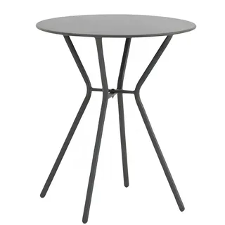 Bistrotisch rund 70x60cm Terrasse Balkon Balkontisch tisch klein schwarz Garten