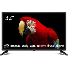 DYON Live 32 Pro 80 cm (32 Zoll) Fernseher (HD, Triple Tuner (DVB-C/-S2/-T2), Hotelmodus, USB-Media Player)