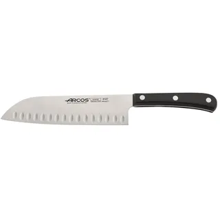 Arcos Europa - Santoku Messer - NITRUM Edelstahl 180 mm - HandGriff POM Farbe Schwarz
