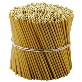 Danilovo Ritual Kerzen 100% Bienenwachs (Gelb) - Orthodoxe Kerzen für Gebet Tischdeko Hochzeit - Ungiftig, Ruß - Tropffrei, Nachhaltige Produkte, N140, Höhe: 16 cm, Ø 5 mm (150 stück)