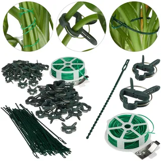 Relaxdays Pflanzenhalter Set 110-teilig  grün