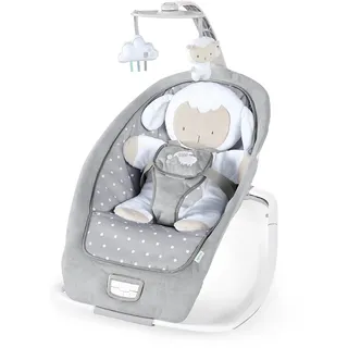 Ingenuity Ingenuity, Cuddle Lamb Babywippe Babyschaukel mit Schaukelfunktion und Vibrationen, Spielbogen mit 2 Plüsch Spielzeug, Musik, 4 Naturgeräuschen und Lautstärkeregler, ab Geburt bis 18 kg