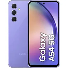 Samsung Galaxy A54 5G, Android Smartphone, 6,4 Zoll Dynamic AMOLED Display, 5.000 mAh Akku, 128 GB/8 GB RAM Handy in Awesome Violet inkl. 30 Monate Herstellergarantie [Exklusiv bei Amazon]