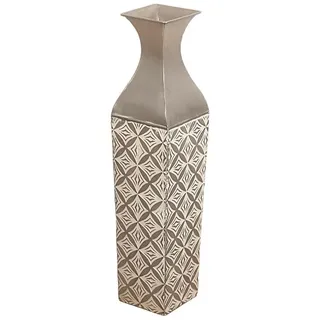 Alexandra House Living Bodenvase Silber Metall 16 x 66 x 16 cm