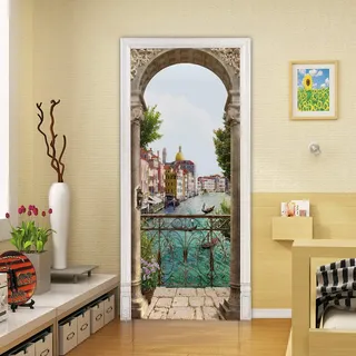 3D Türtapete Selbstklebend Türaufkleber - LANDSCHAFT - Türposter PREMIUM PVC Wasserfest Wandtattoo Für Schlafzimmer Wohnzimmer Tür Dekoration Tapete 90 x 200 cm