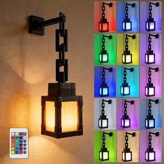 KUWUNG Pixelated Lantern Nachtlicht, 16 Farben LED Wall Stimmungslicht mit Fernbedienung, 3D Pixel Wandlampe mit Dimmfunktion & USB Aufladbar für Gamerzimmer, Kinderzimmer, Jungenzimmer Schlafzimmer