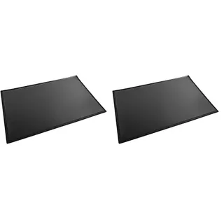 Exacompta 29781E Kreacover Schreibunterlage aus PVC mit festem Kartonkern personalisierbar Vorderseite mit großem Klarsichtfenster zum Einschub von Kalender Bilder Fotos Schwarz (Packung mit 2)