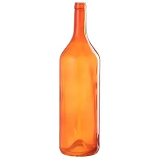 J-Line by Jolipa Vase, Flasche, lang, Glas, Orange, groß, L