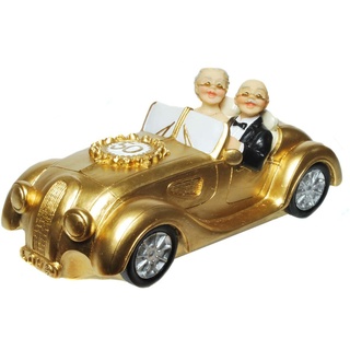 wunderschöne Spardose Gold Hochzeitspaar Sparschwein Sparbüchse Hochzeitsgeschenk zur goldenen Hochzeit mit Gummipfopfen