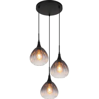 Globo Lighting|Hängeleuchte Metall schwarz matt, 3x E27 - Bunt