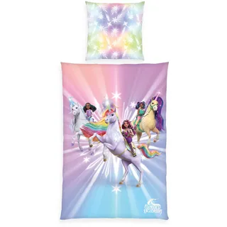 Herding Unicorn Academy Mehrfarbig 135 x 200 cm + 80 x 80 cm