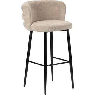 Cloud Barhocker, Creme, gepolstert, modernes Design, 56x90x54 cm, Sitzhöhe 65 cm - Creme