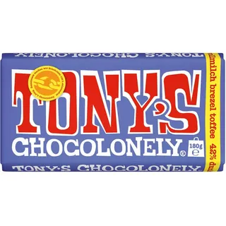 TONY'S CHOCOLONELY - Dunkle Vollmilchschokolade mit Brezel & Toffee 180 g - Fairtrade Schokolade. Ohne Palmöl, hergestellt in Belgien