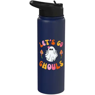 Retro Groovy Let's Go Ghouls süßes 70er Jahre Hippie Geist Kostüm Stainless Steel Insulated Water Bottle
