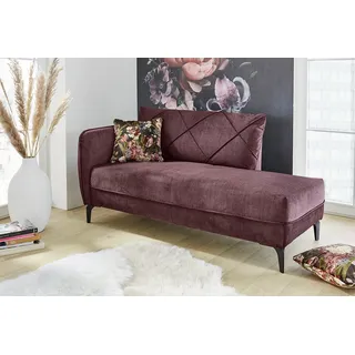 Jockenhöfer Gruppe Recamiere »Novara« Steppung, Rauten-Biesennähte, Sitzkomfort, frei im Raum stellbar lila