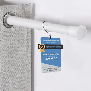 Duschvorhangstange ohne Bohren 110-160cm Ø32mm, Teleskopstange zum Klemmen, Vorhangstange Rutschfest Duschstange Keine Wände Verletzen, Teleskop Gardinenstange für Badezimmer, Fenster, Kleiderschrank