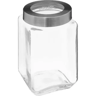 5five - einmachglas glas deckel kontur stahl "miro" 1,6l