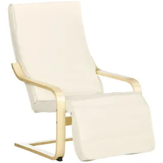 Homcom Relaxsessel Polyester 94 x 100 x 66,5 cm Weiß mit Kissen